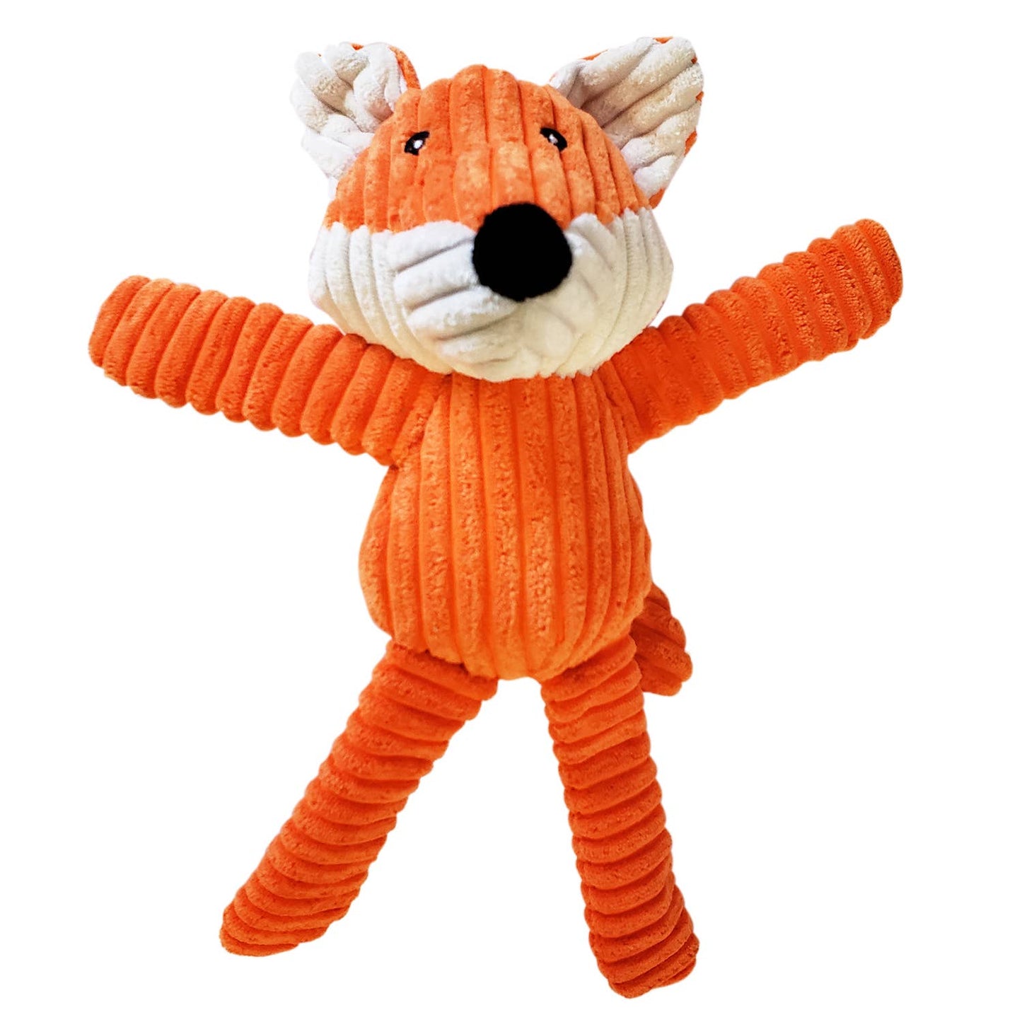 Playful Plush Pal: Victor The Fox Corduroy Squeaker Dog Toy-0