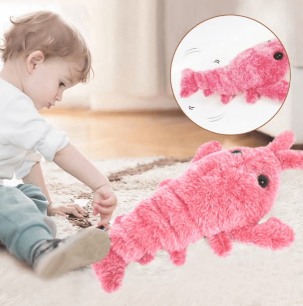 Electric Jumping Shrimp Usb Charging Lobster Cat Toy-2