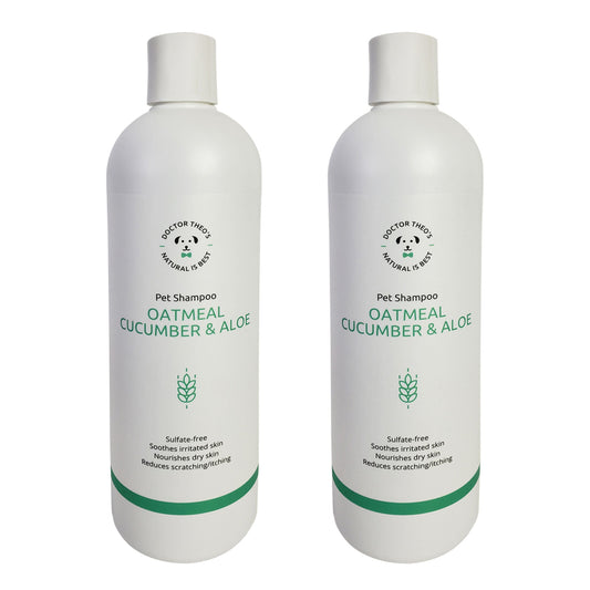 Dr. Theo's Dog Shampoo - Oatmeal, Cucumber & Aloe - 16 oz (2-Pack)-0