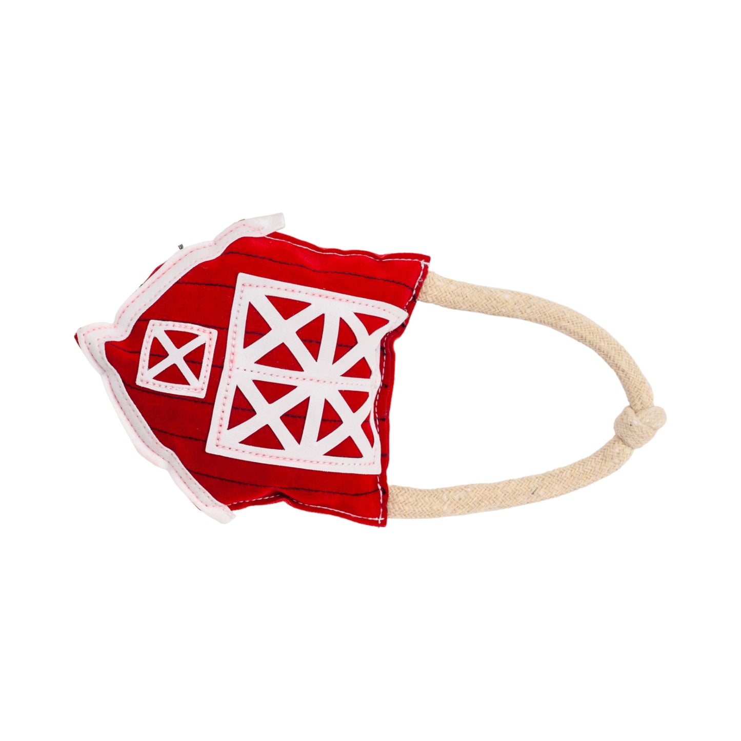 Eco-Friendly Red Barn Dog Chew Toy - Durable Vegan Leather-5