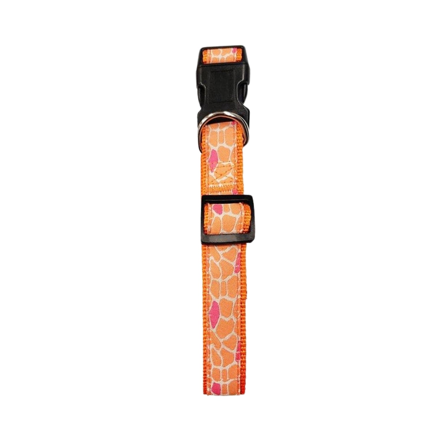 Stylish Nylon Collar for Dogs with Embroidered Giraffe Design-0