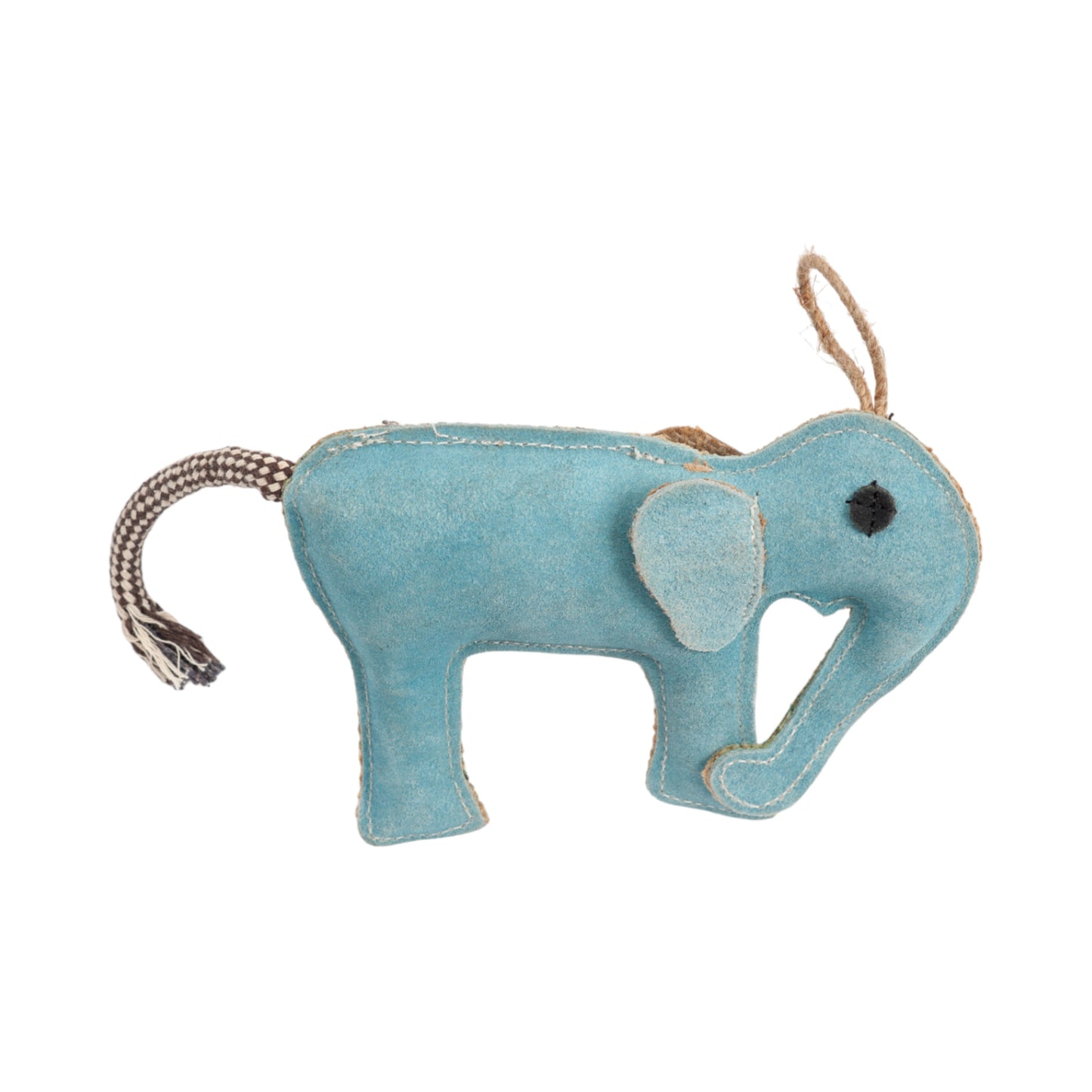 Artisan-Crafted Natural Leather Elephant Dog Chew Toy-1