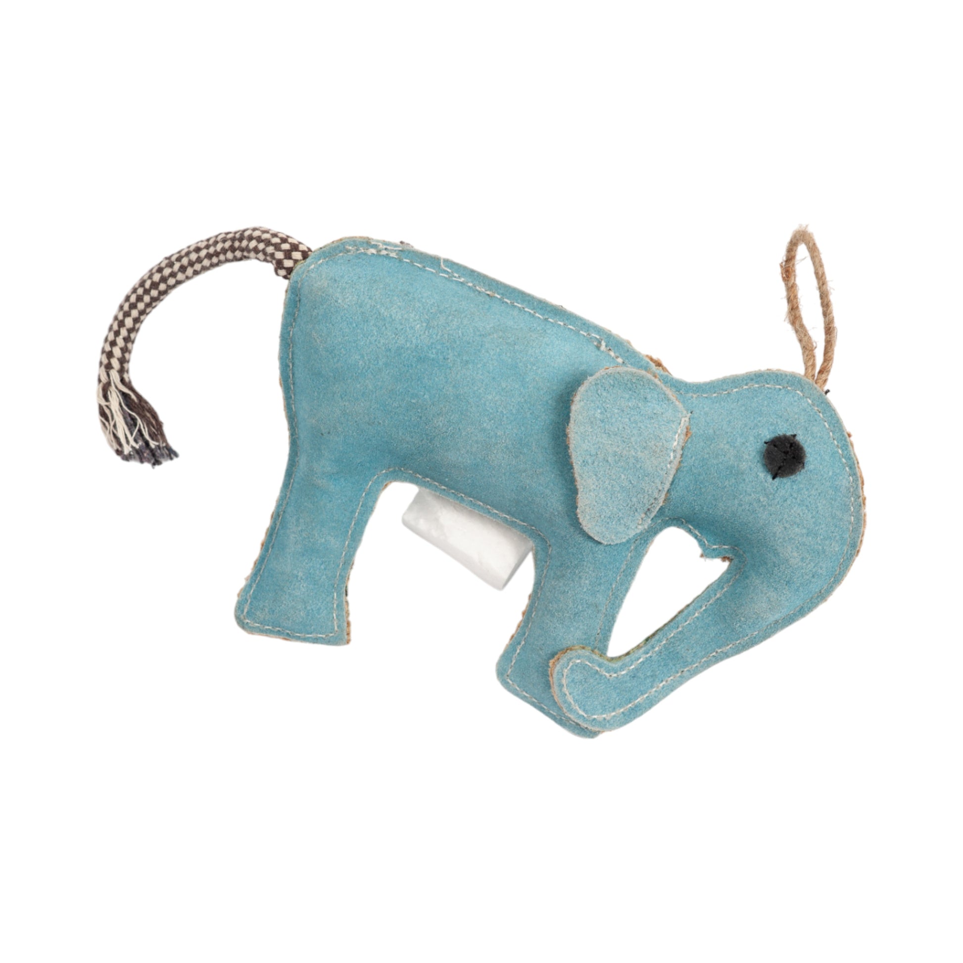 Artisan-Crafted Natural Leather Elephant Dog Chew Toy-2