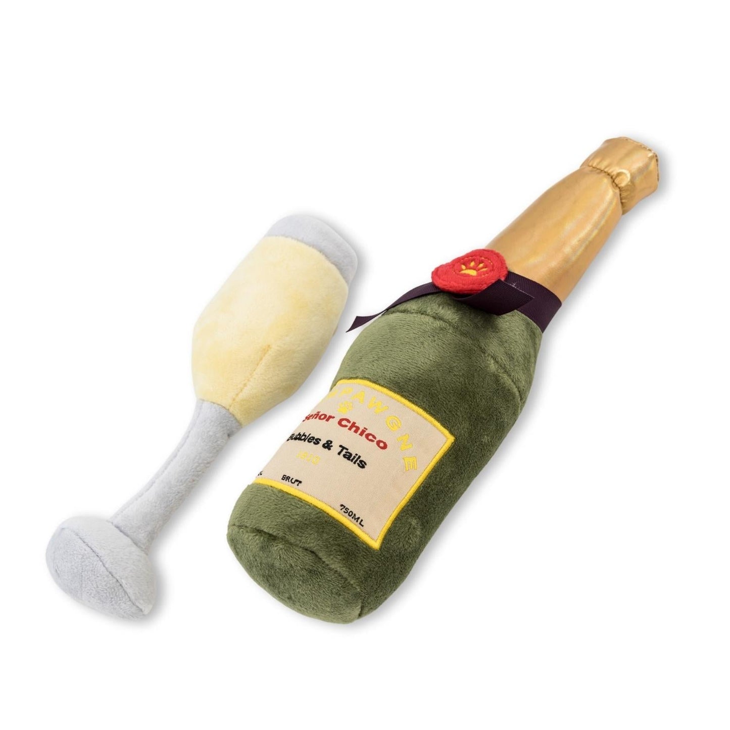 Champawgne-Cheers Crinkle and Squeaky Plush Dog Toy Combo-3