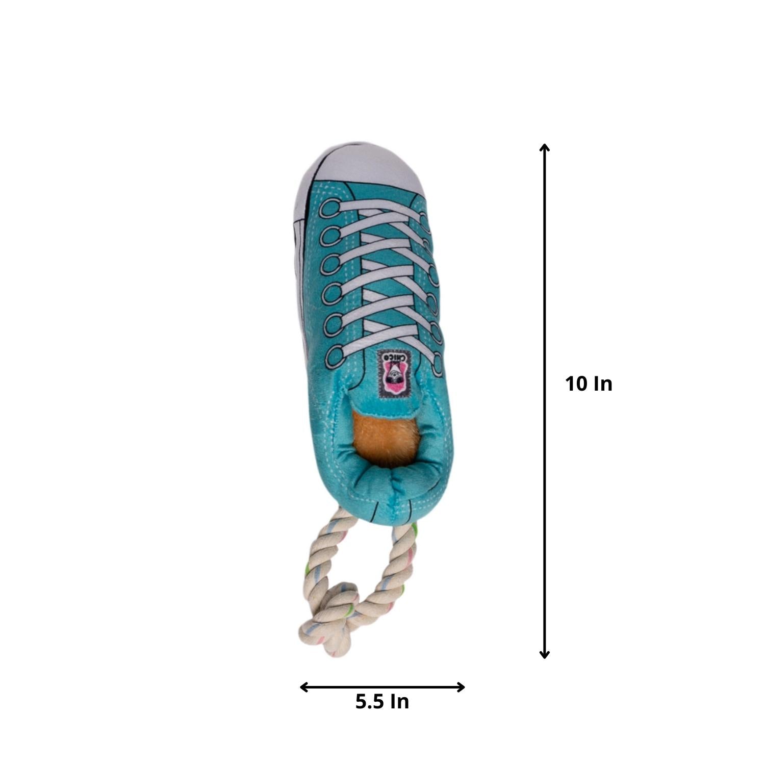 Squeaking Comfort Plush Sneaker Dog Toy Set (Pink and Blue)-2