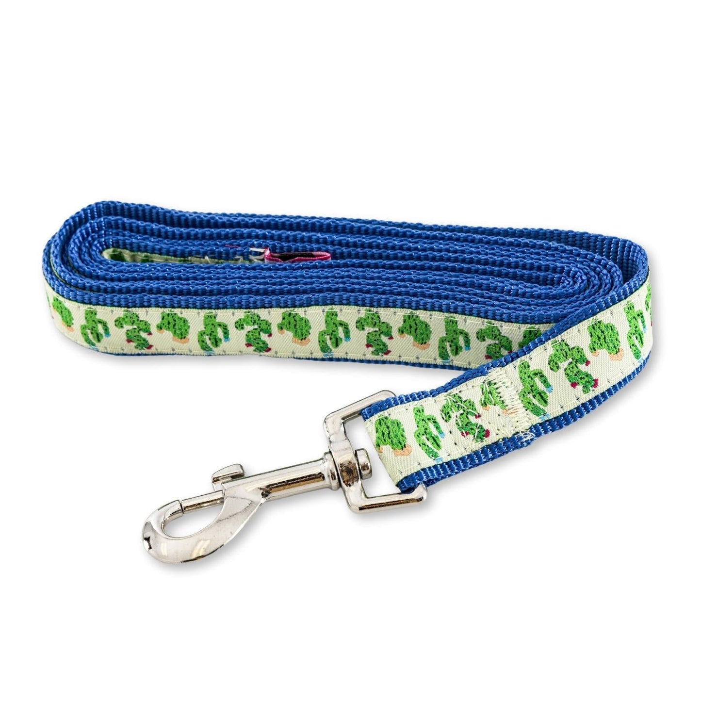 Nylon Dog Leash with Embroidered Cool Cactus Design (6ft)-4