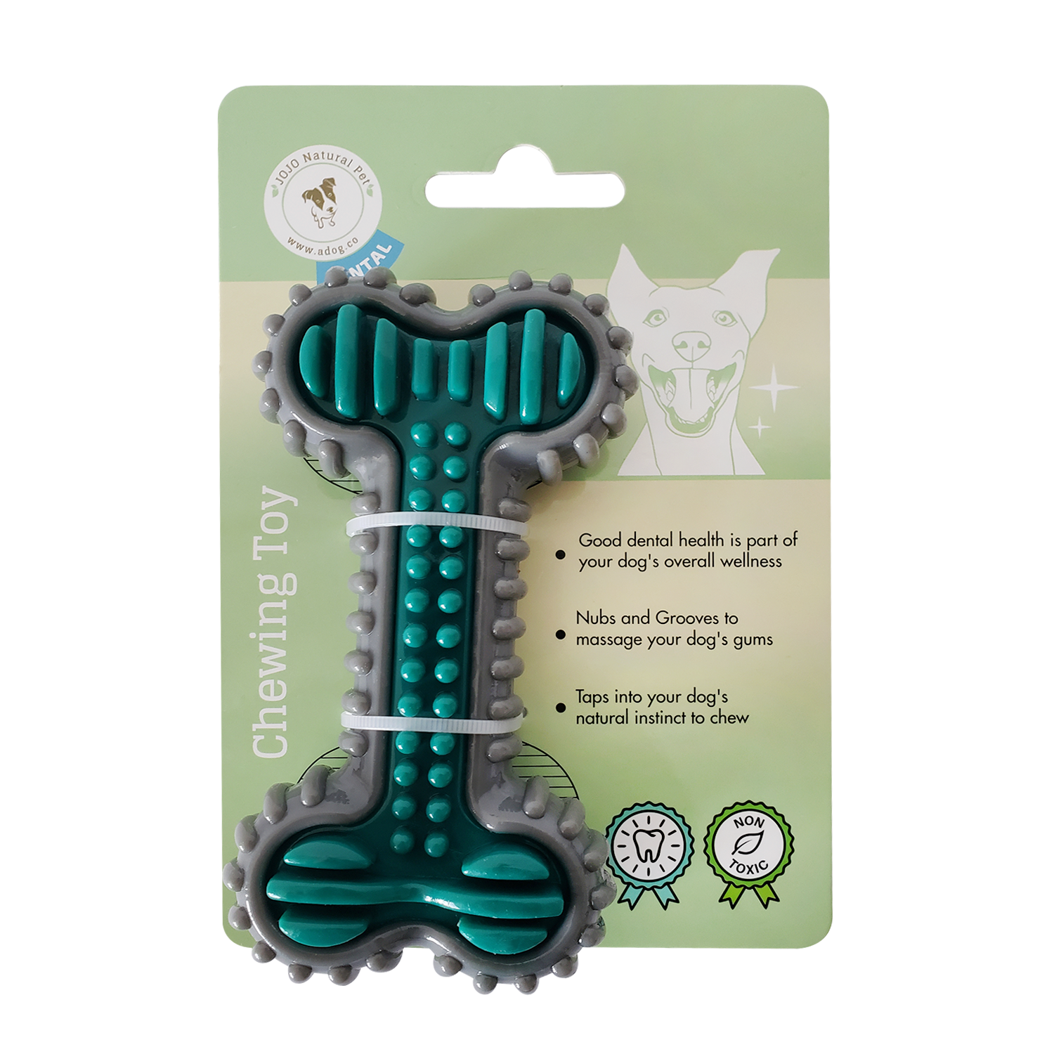 Dental TPR Double Layer Bone - Dog Toy for Light-Medium Chewers-3