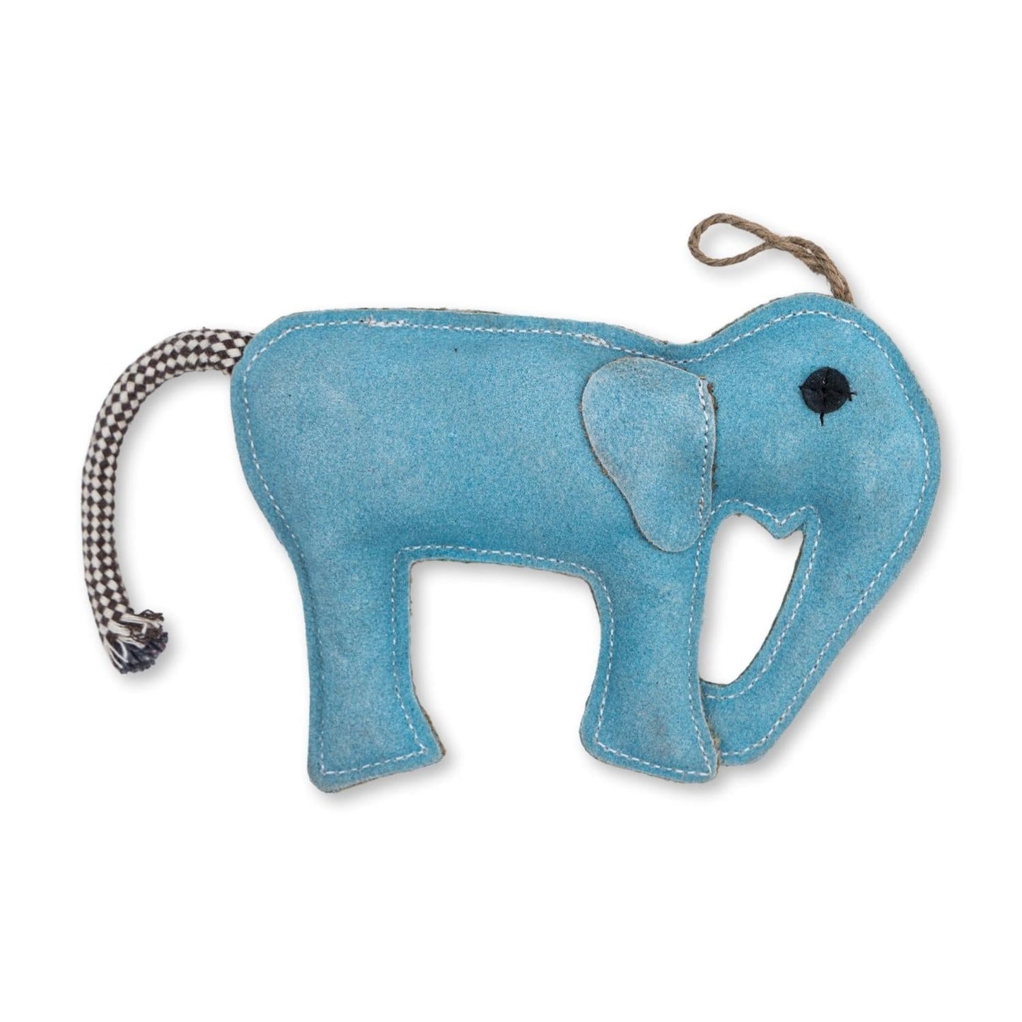 Artisan-Crafted Natural Leather Elephant Dog Chew Toy-4