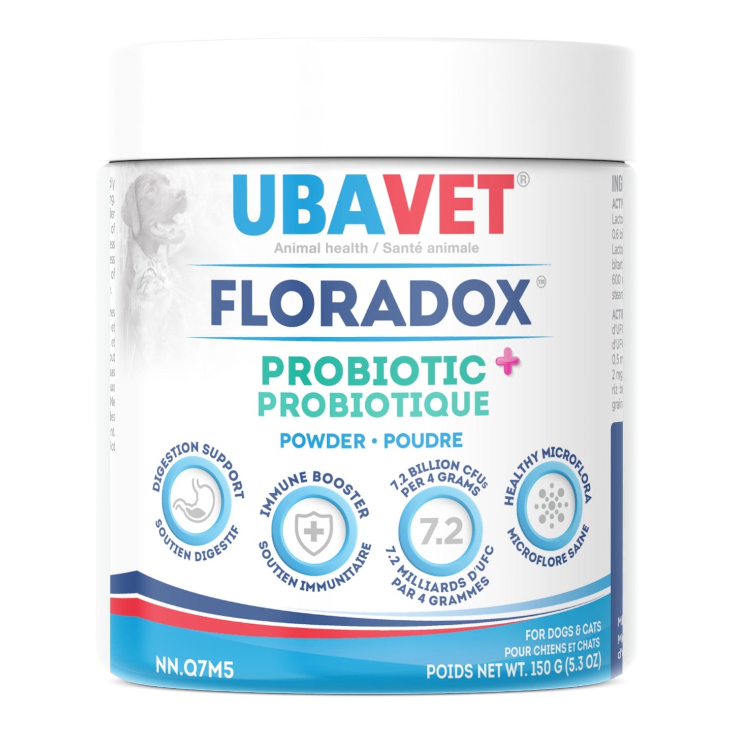 UBAVET Floradox Probiotic Powder for Dogs & Cats (5.3 oz / 150g)-0