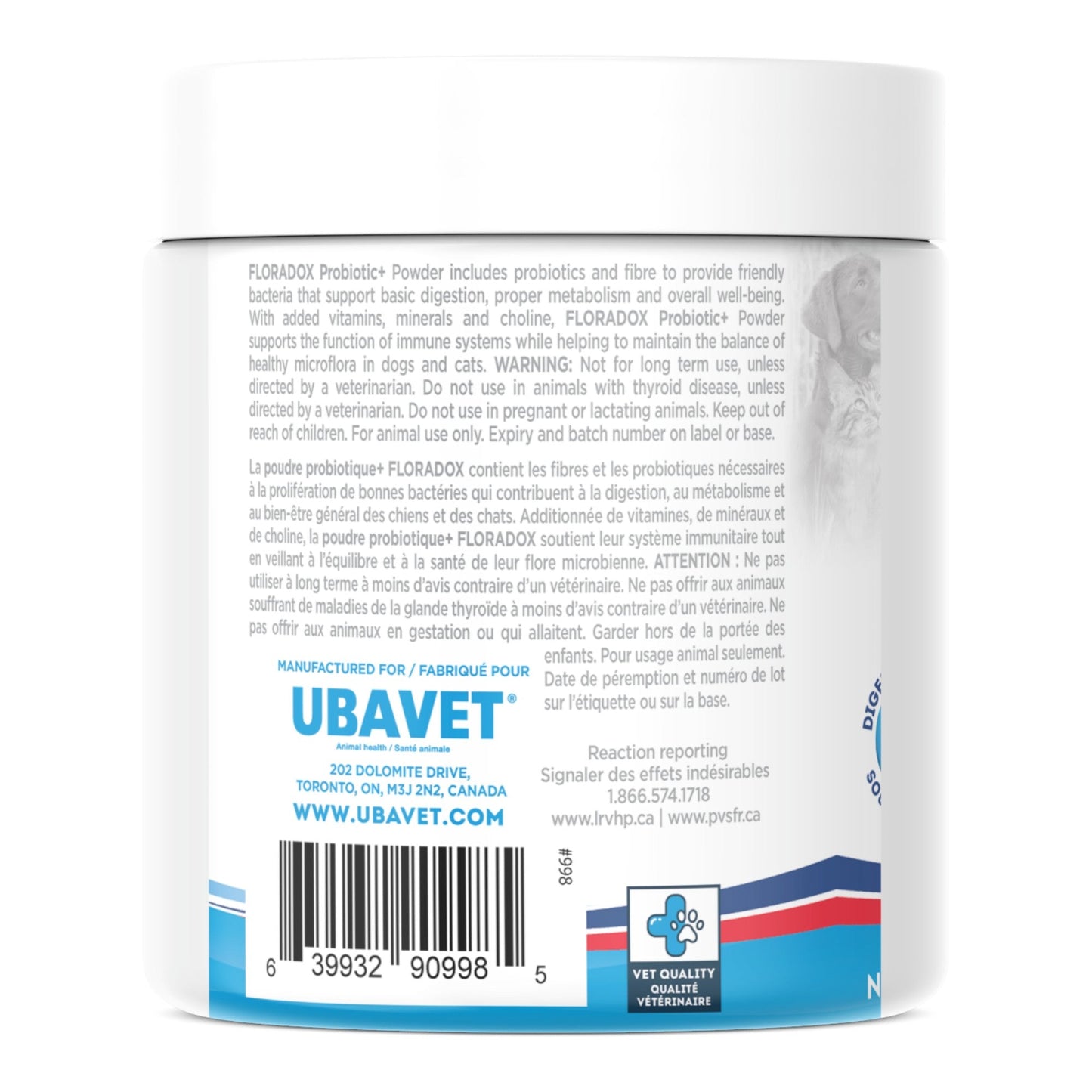 UBAVET Floradox Probiotic Powder for Dogs & Cats (5.3 oz / 150g)-1