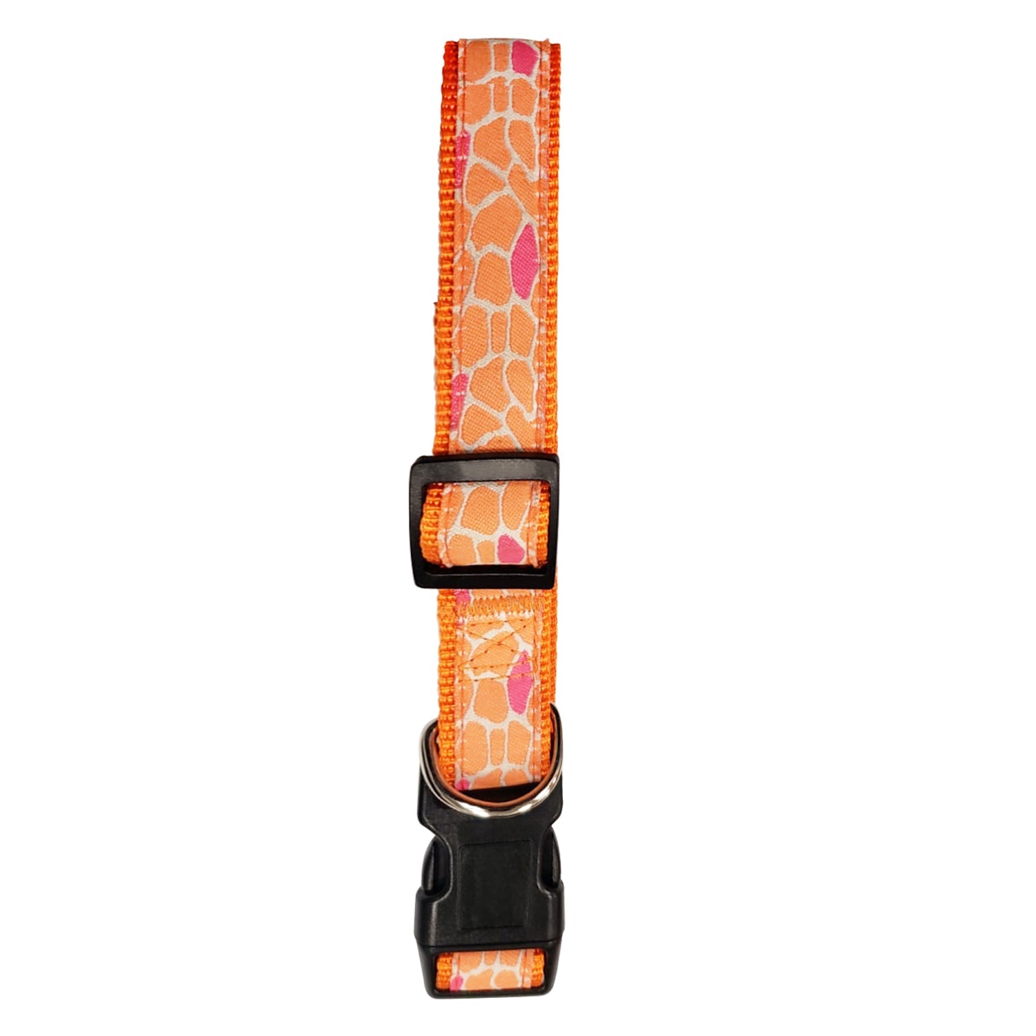 Stylish Nylon Collar for Dogs with Embroidered Giraffe Design-1