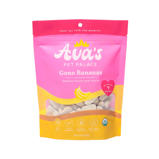 Ava's Pet Palace Organic Baked Dog Treats - Gone Bananas-0