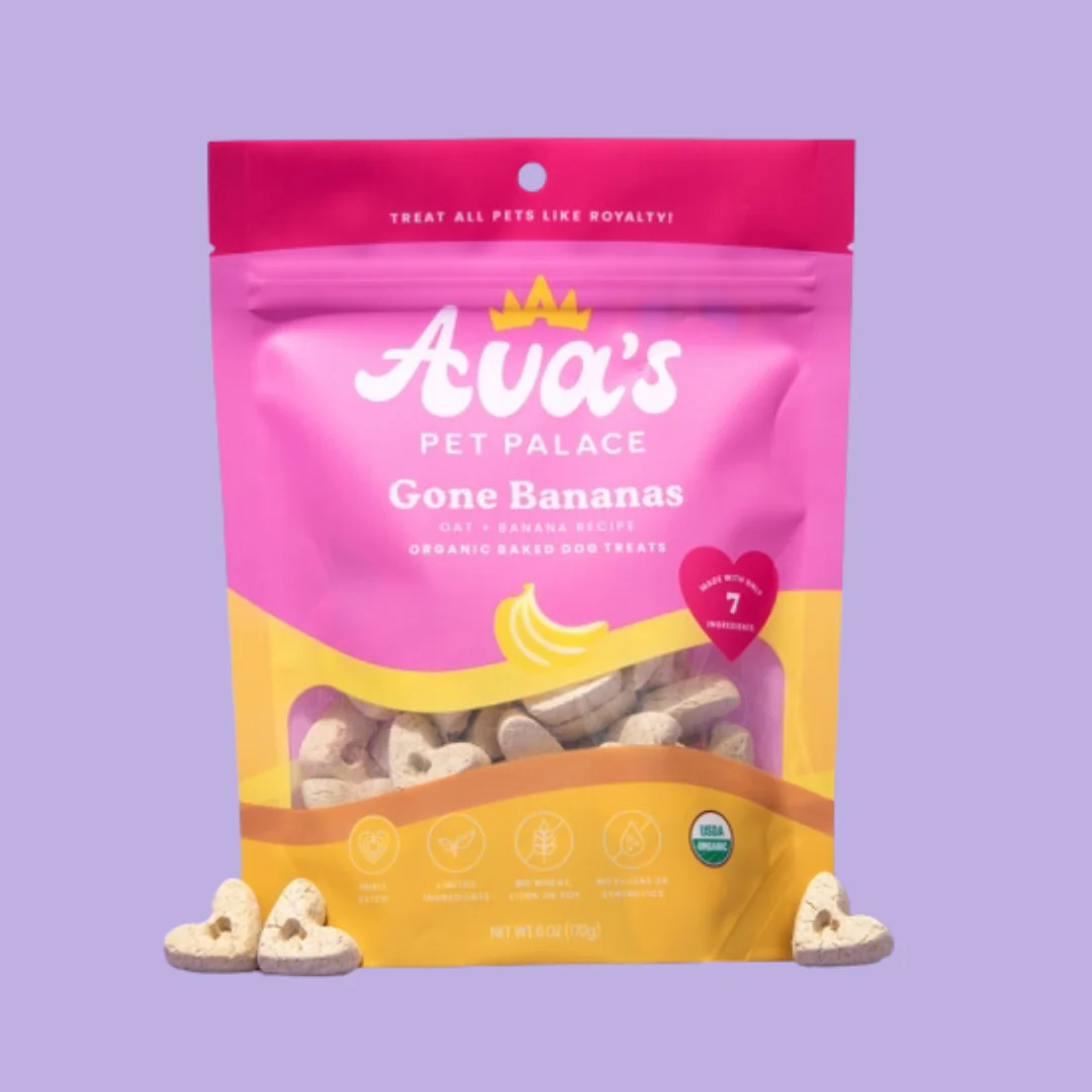 Ava's Pet Palace Organic Baked Dog Treats - Gone Bananas-1