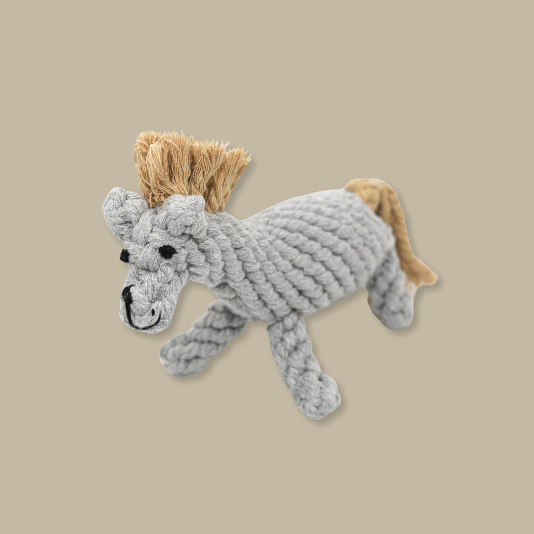 Serene the Gray Horse Rope Toy-1