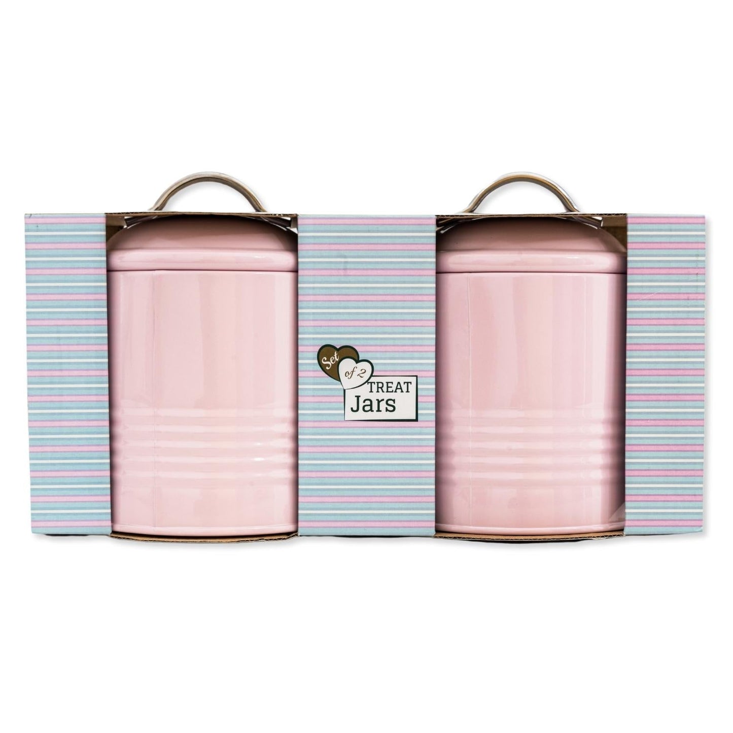 I Love You So Much Dog Treat Canister Gift Set - Pink-2