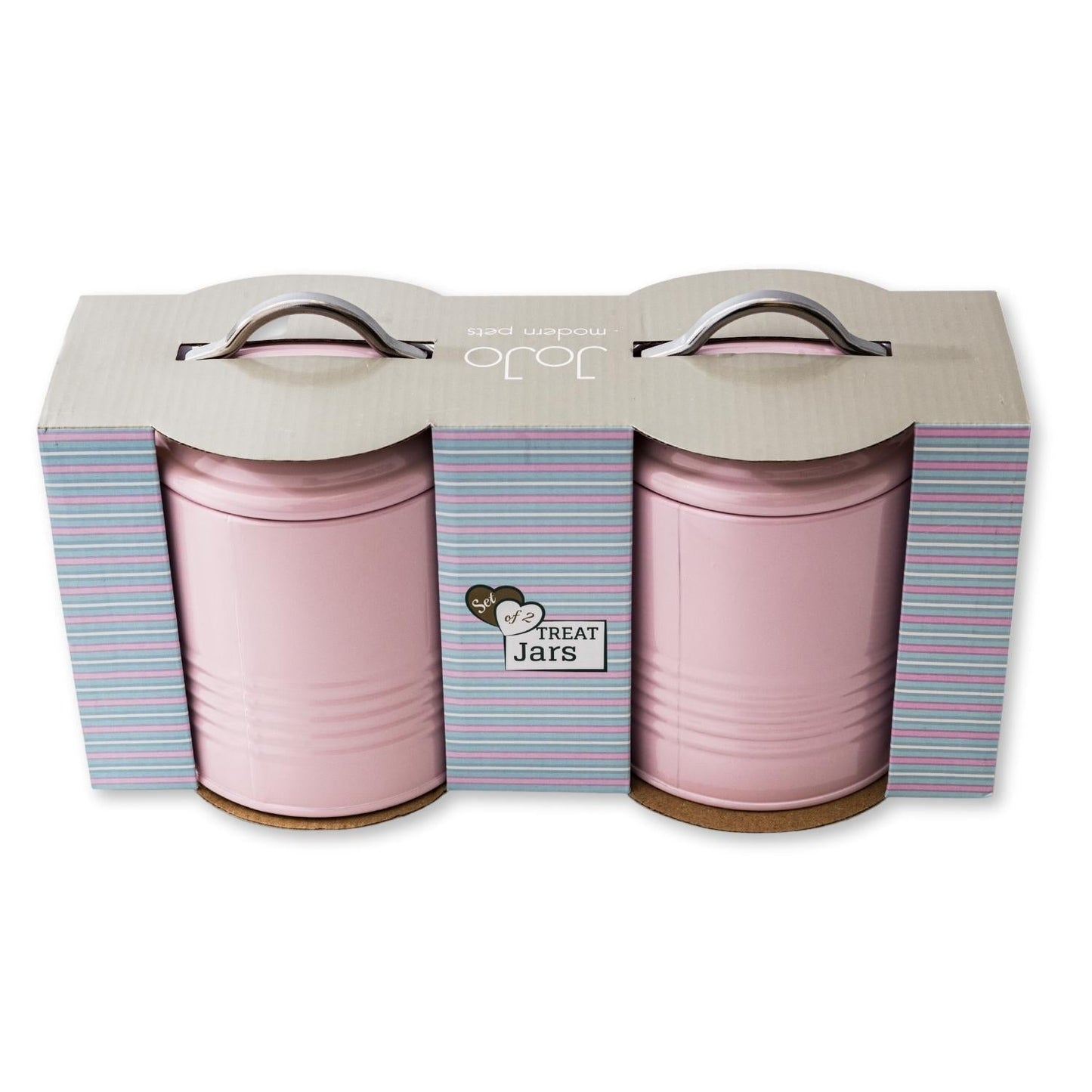 I Love You So Much Dog Treat Canister Gift Set - Pink-4