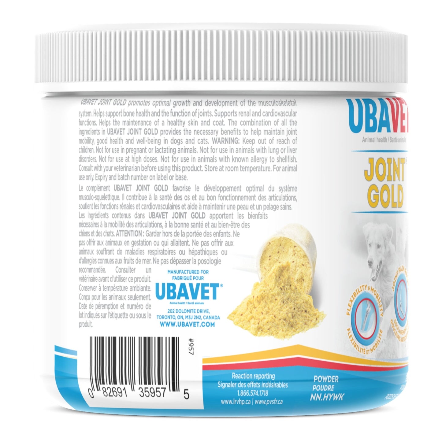 UBAVET Joint Gold Joint Care Powder for Dogs & Cats (8.8 oz / 250g)-1