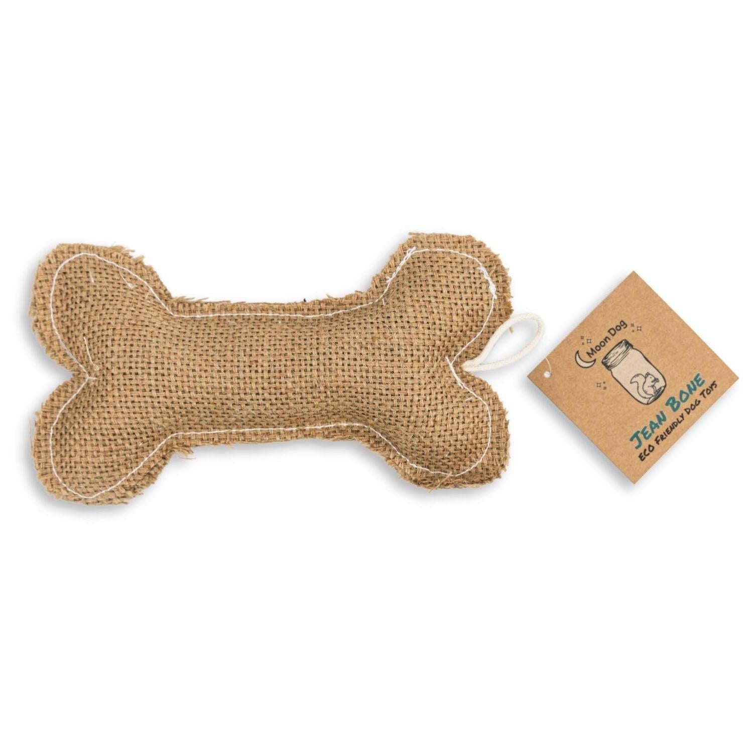 Sustainable Jean Leather-Jute Bone Pillow Dog Chew Toy-2