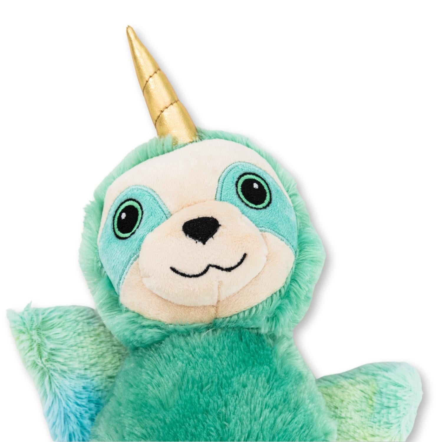 Winged Mint Sloth Magical Creature Squeaking Plush Dog Toy-4