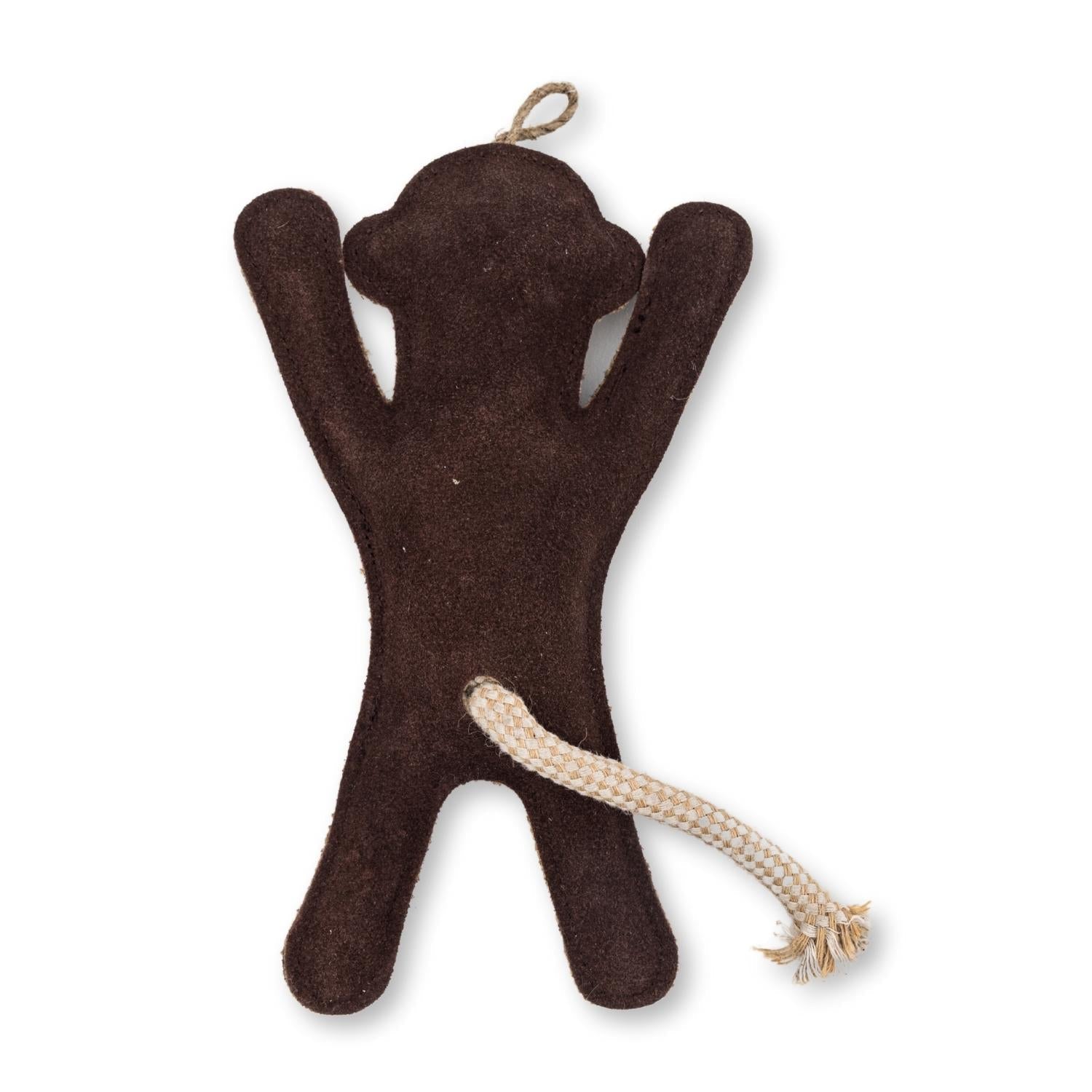 Go Green: Sustainable Natural Leather Monkey Chew Dog Toy-2