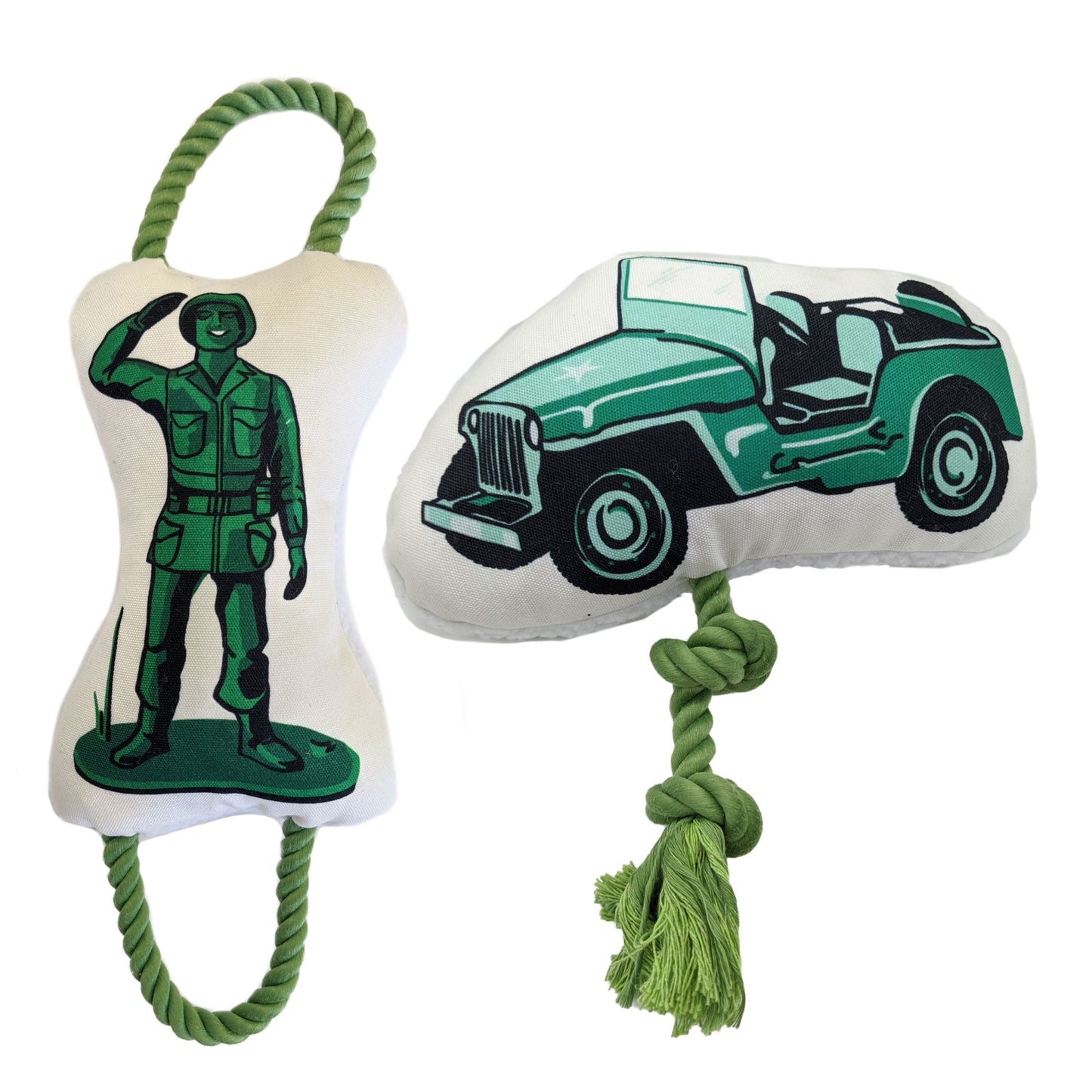 Retro Military Plush Toy Combo (Army Jeep & Soldier)-0