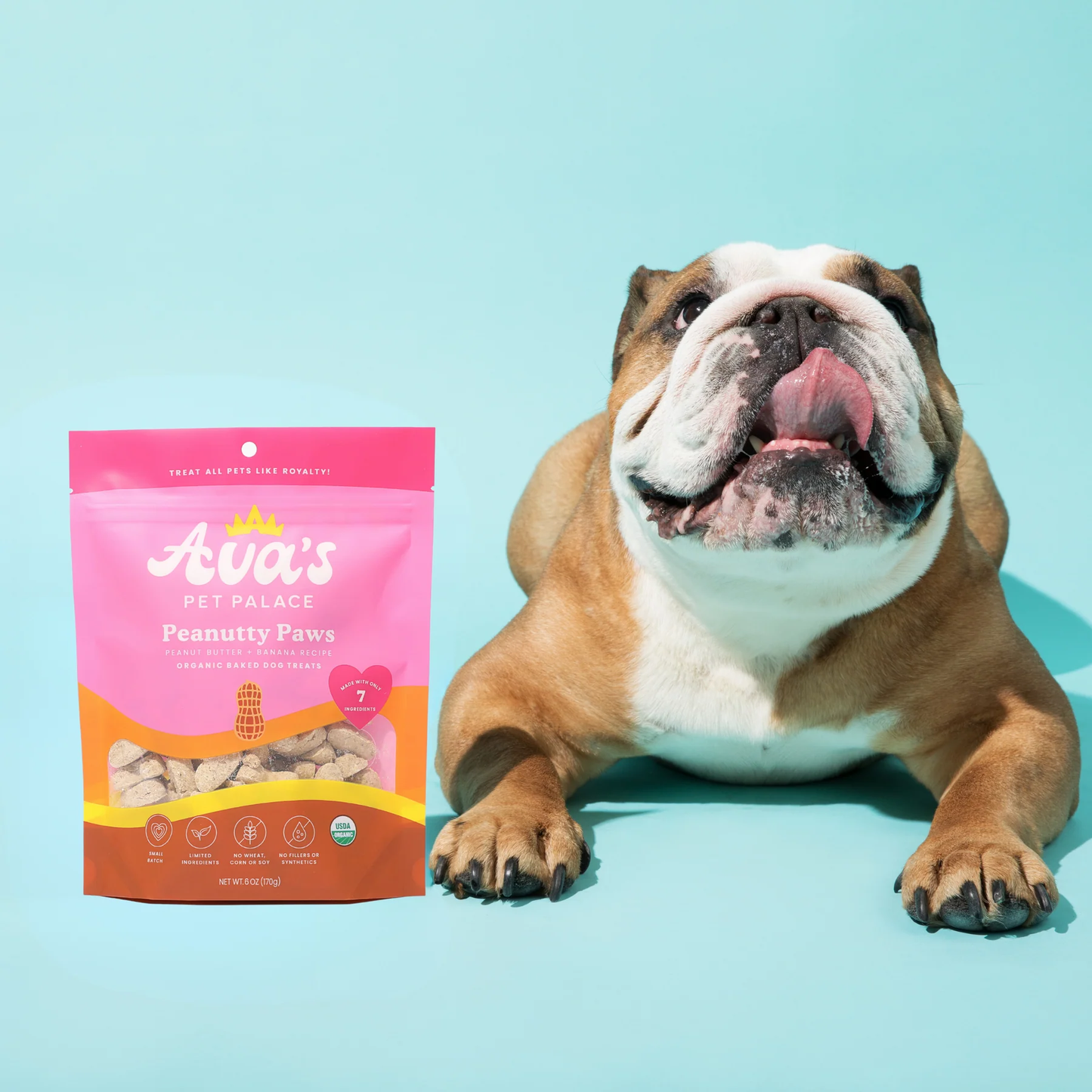 Ava's Pet Palace Organic Baked Dog Treats - Peanutty Paws-2