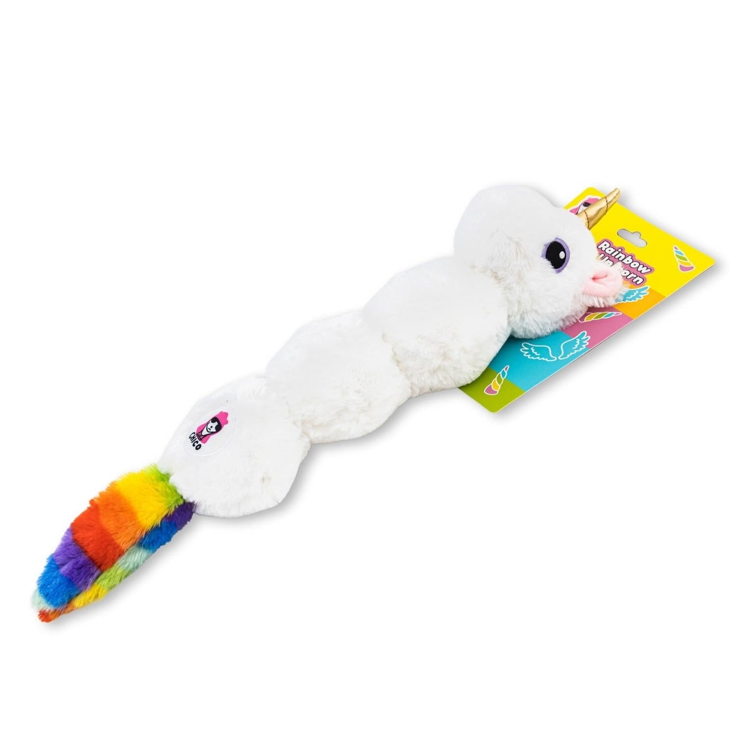 Colorful Unicorn Magical Creature Squeaking Plush Dog Toy-3