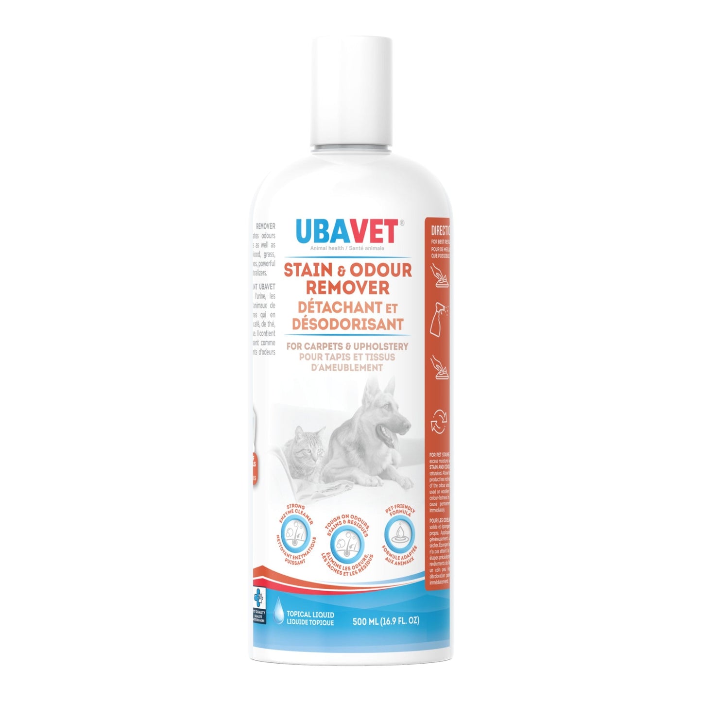 UBAVET Stain and Odor Remover for Dogs & Cats (16.9 fl oz / 500ml)-0