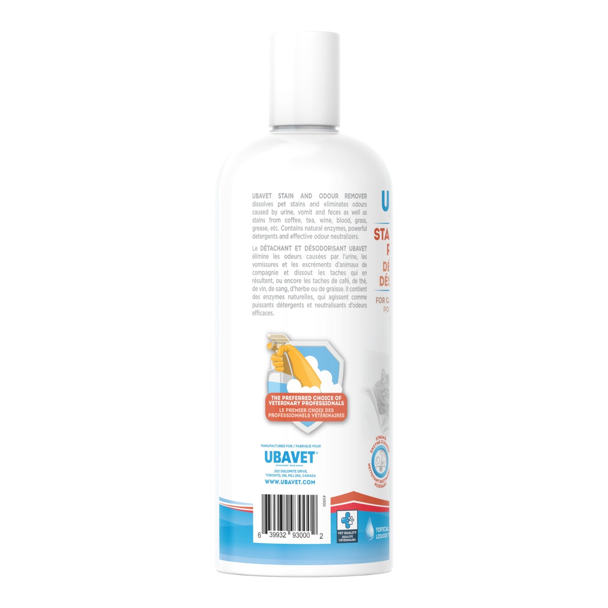 UBAVET Stain and Odor Remover for Dogs & Cats (16.9 fl oz / 500ml)-1