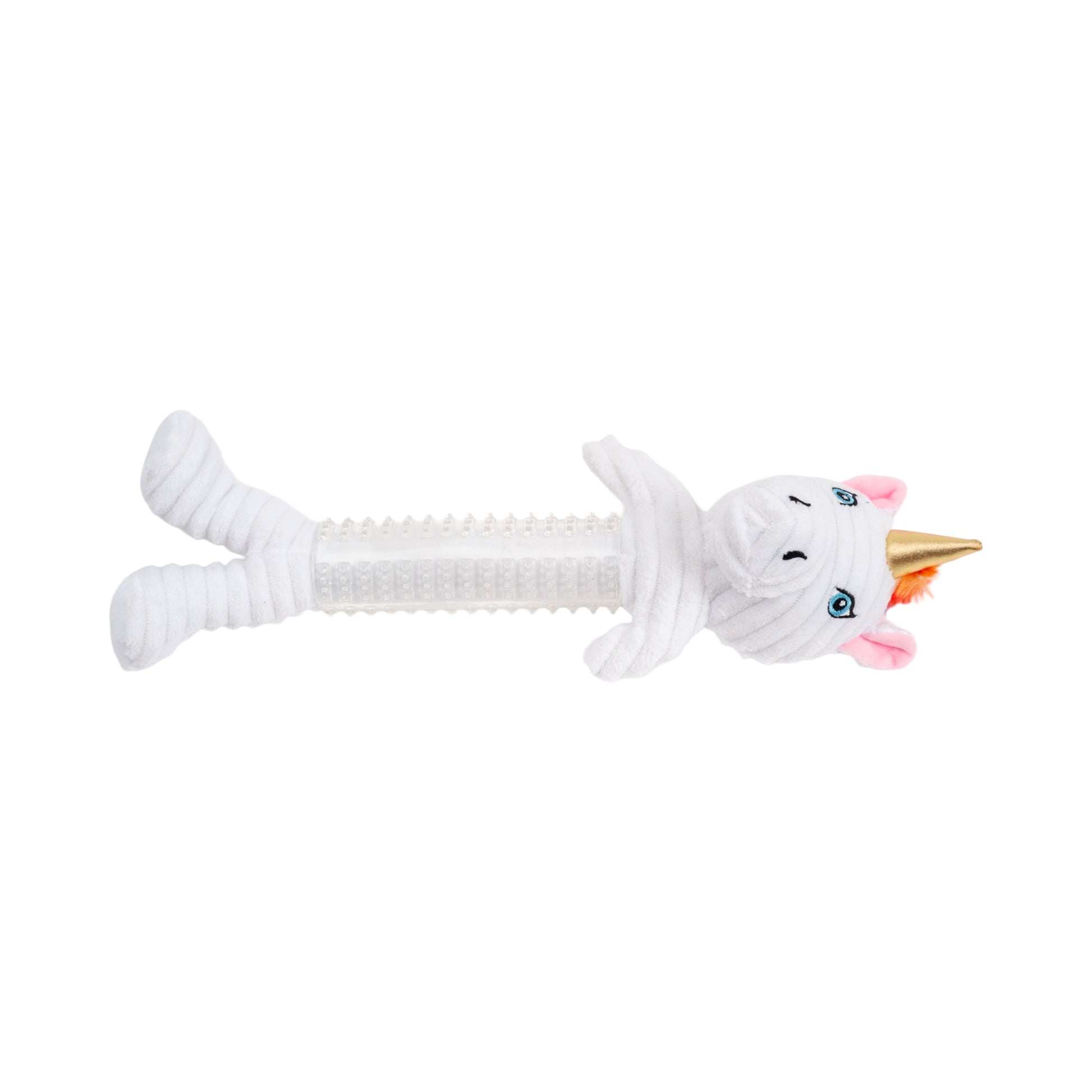 Skinny Slim Thermoplastic Rubber Unicorn Corduroy Dog Toy-2