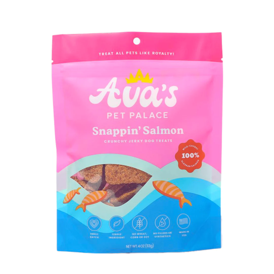 Ava's Pet Palace Crunchy Jerky Dog Treats - Snappin' Salmon-0