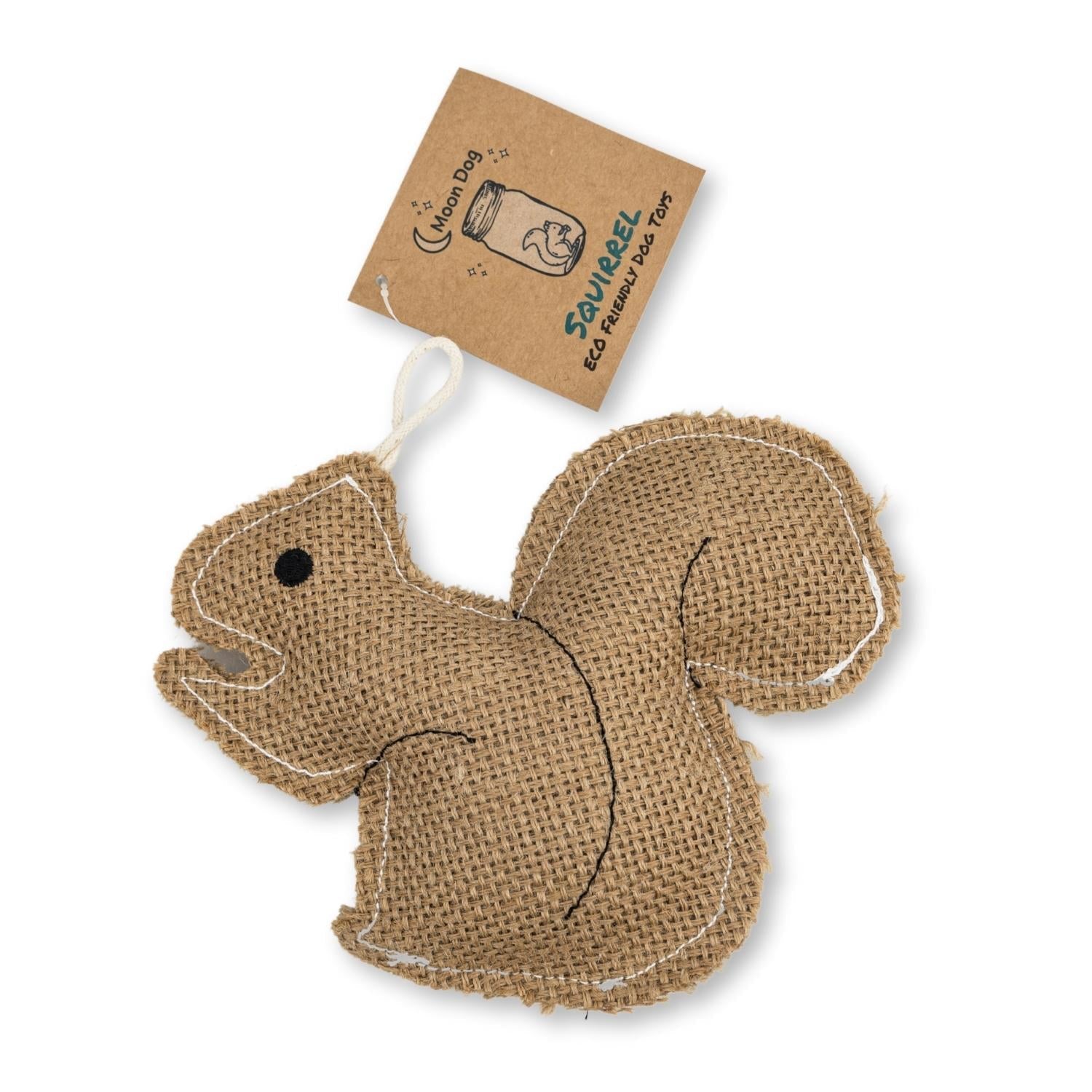 Rustic Jute Squirrel: Sustainable Eco-Friendly Dog Chew Toy-0