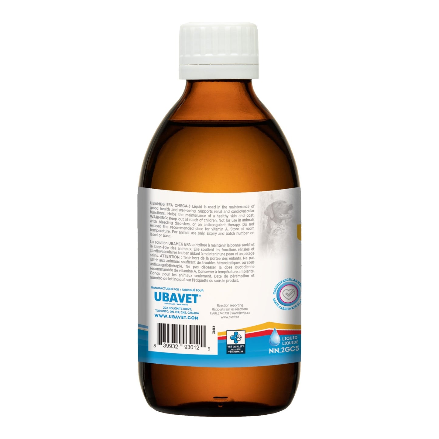 UBAVET Ubameg Omega-3 Fatty Acid Liquid for Dogs & Cats (8 lf oz / 237ml)-1