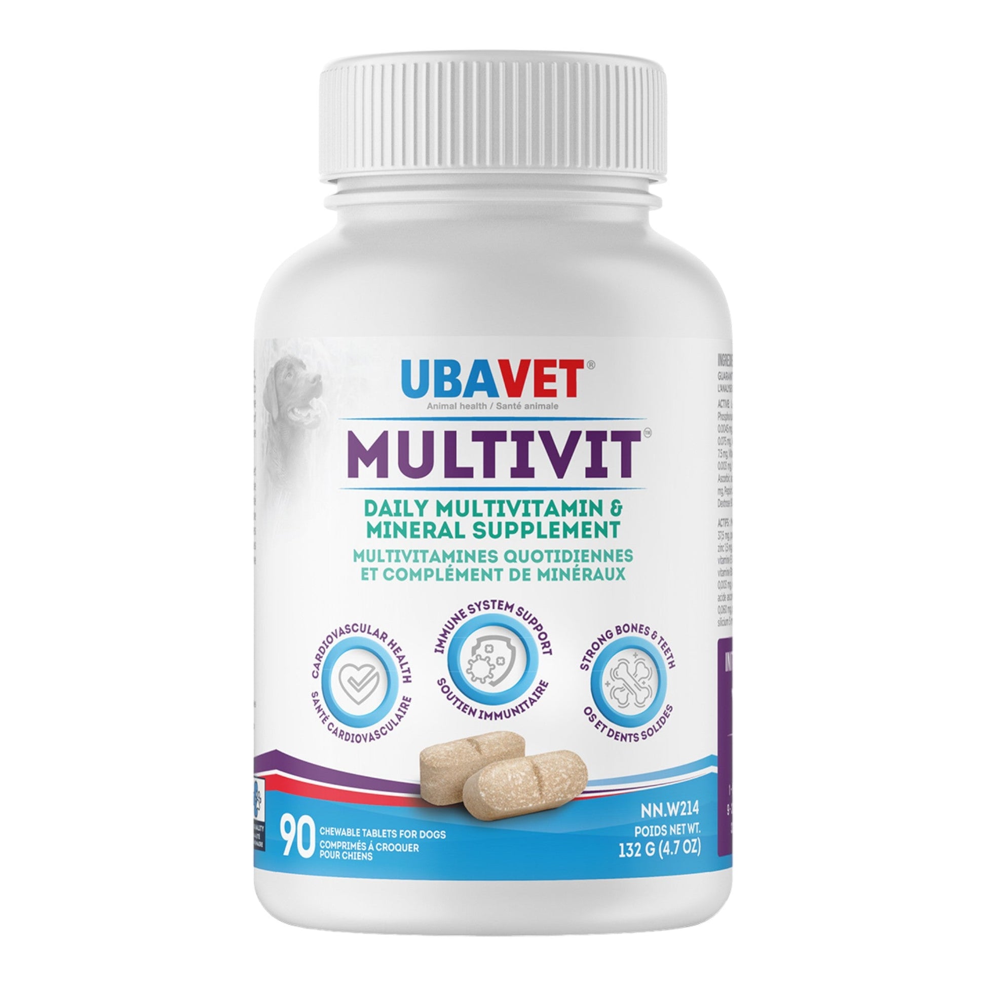 UBAVET MULTIVIT Daily Vitamin and Mineral Tablet for Dogs (90 ct)-3