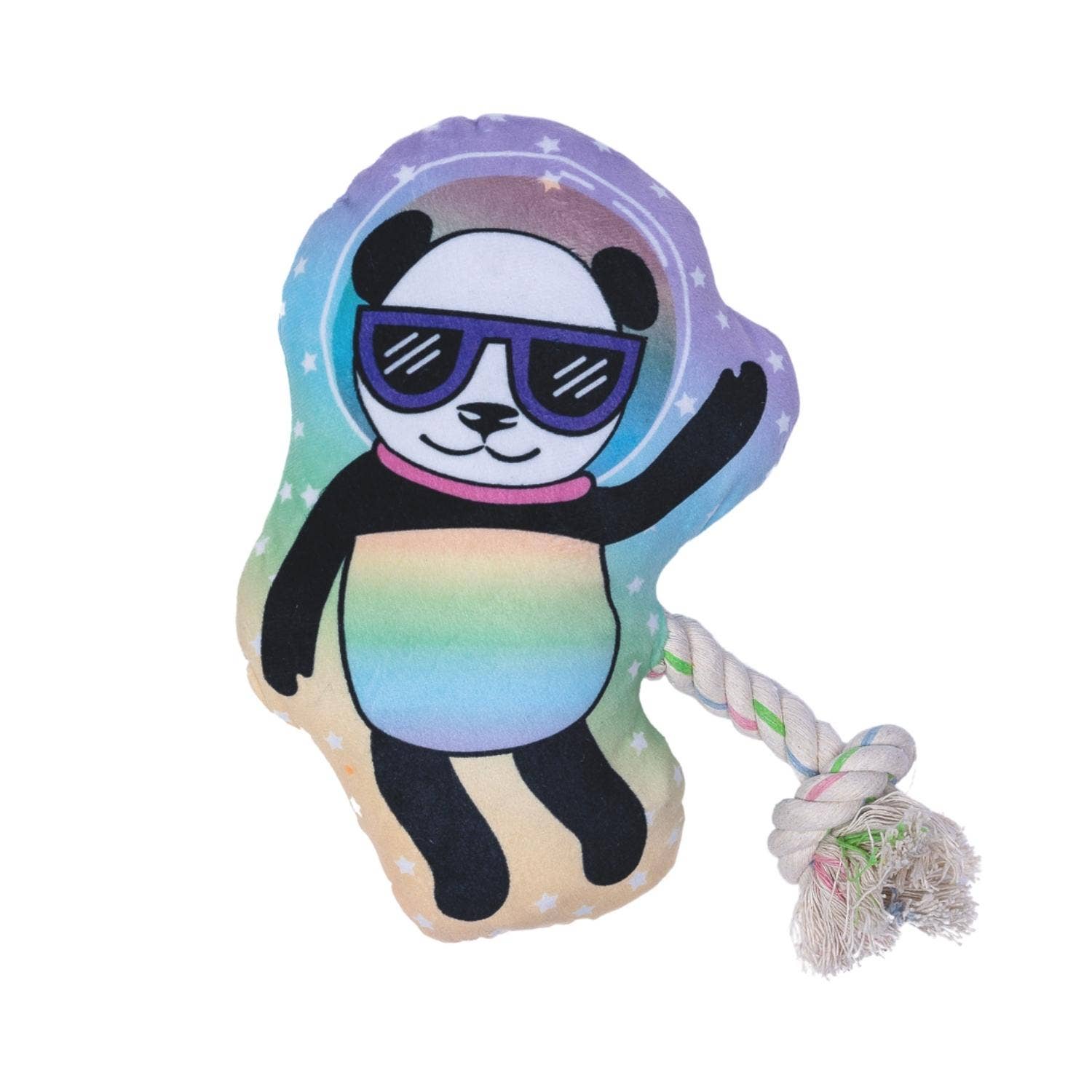 The Cosmic Crew: Soft, Cuddly Space Panda Plush Dog Toy-0