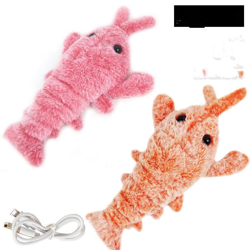 Electric Jumping Shrimp Usb Charging Lobster Cat Toy-4