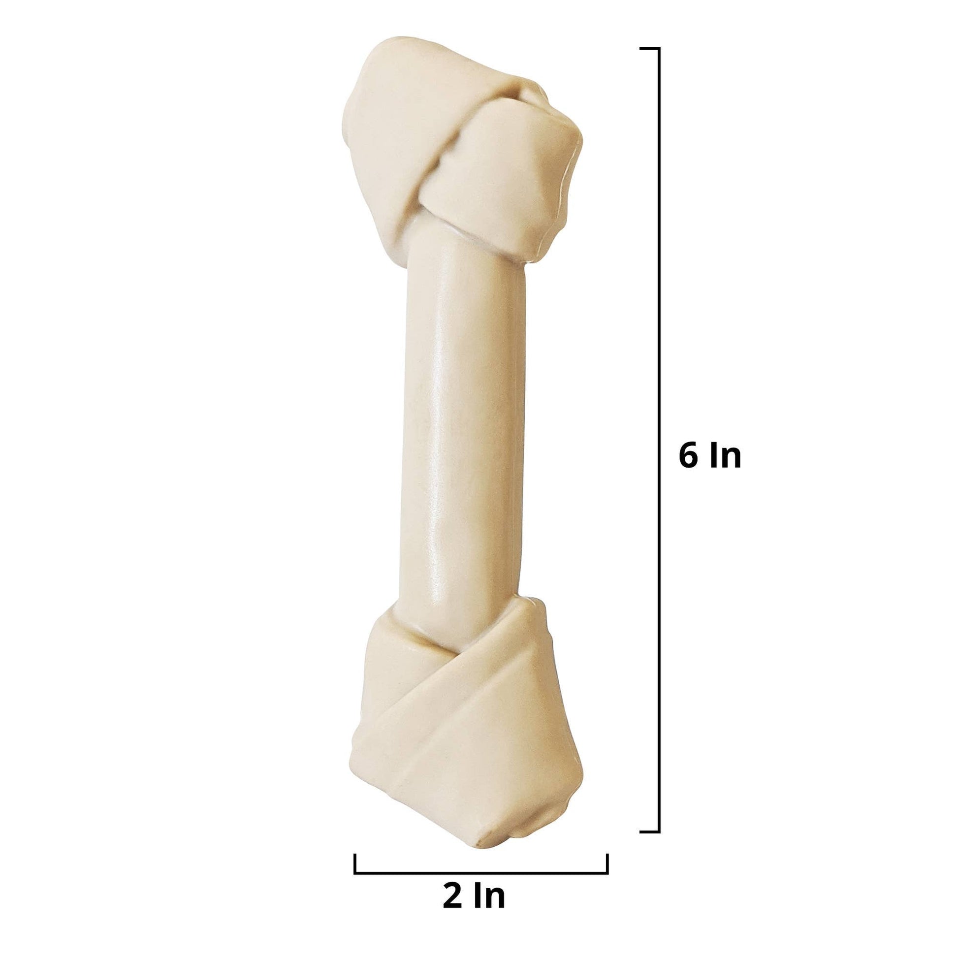 Vegan Nylon Rawhide-Shaped Chew Bone: Durable and Eco-Friendly Toy for Dogs of All Sizes-3