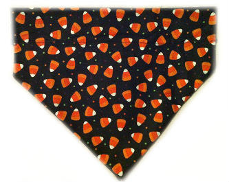 Halloween Over The Collar Dog Scarf Candy Corns-0