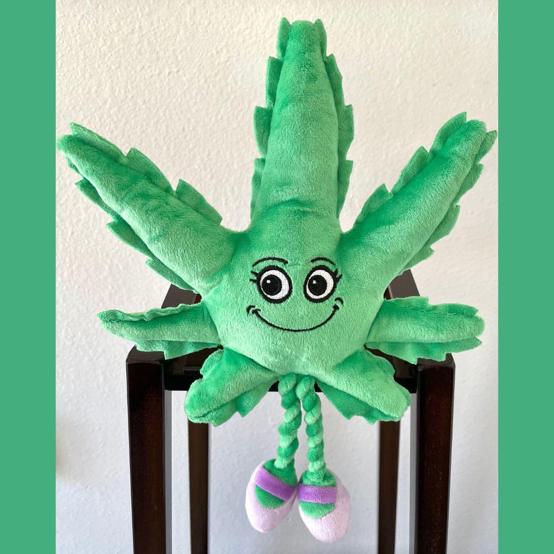 Mary Jane the Weed Leaf 420 Dog Toy-2