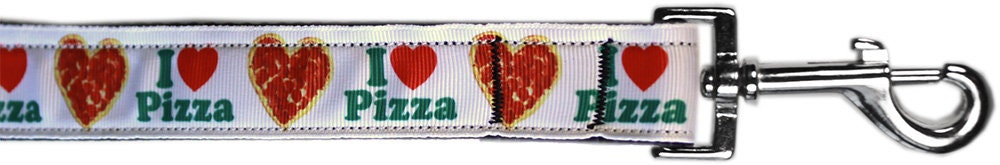 Pet Dog & Cat Nylon Collar or Leash, "Pizza Party"-2