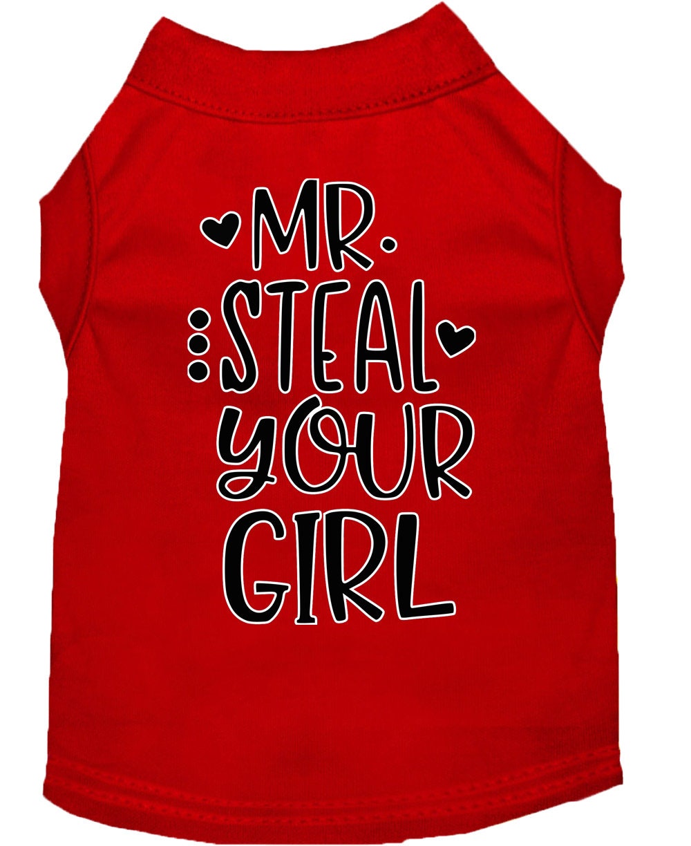 Pet Dog & Cat Shirt Screen Printed, "Mr. Steal Your Girl"-4