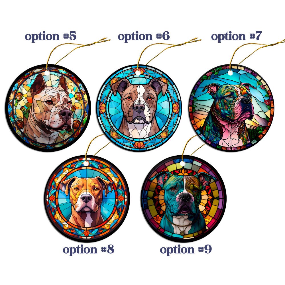 Pit Bull Jewelry - Stained Glass Style Necklaces, Earrings and more!-2