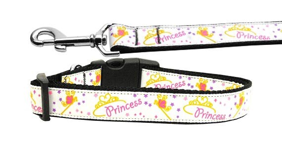 Pet Dog & Cat Nylon Collar or Leash, "Princess"-0