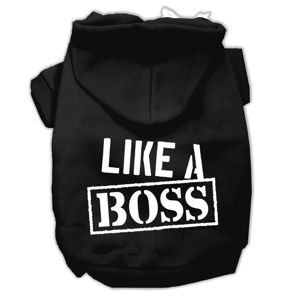 Pet, Dog & Cat Hoodie Screen Printed, "Like A Boss"-2