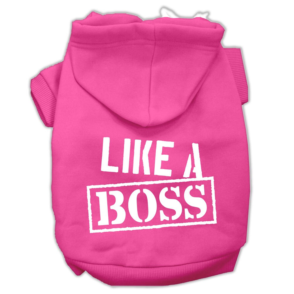 Pet, Dog & Cat Hoodie Screen Printed, "Like A Boss"-4